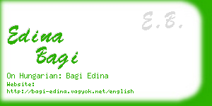 edina bagi business card